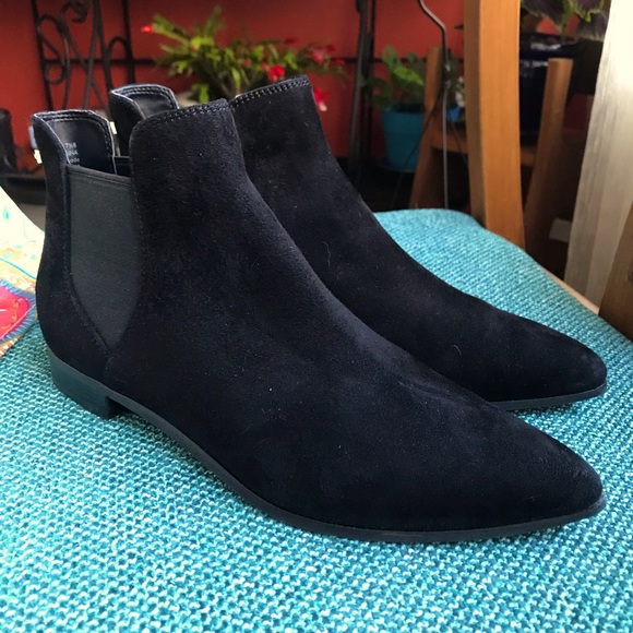 Cole Haan suede ankle boots. Worn once. Size 7 1/2 B. - Picture 1 of 8